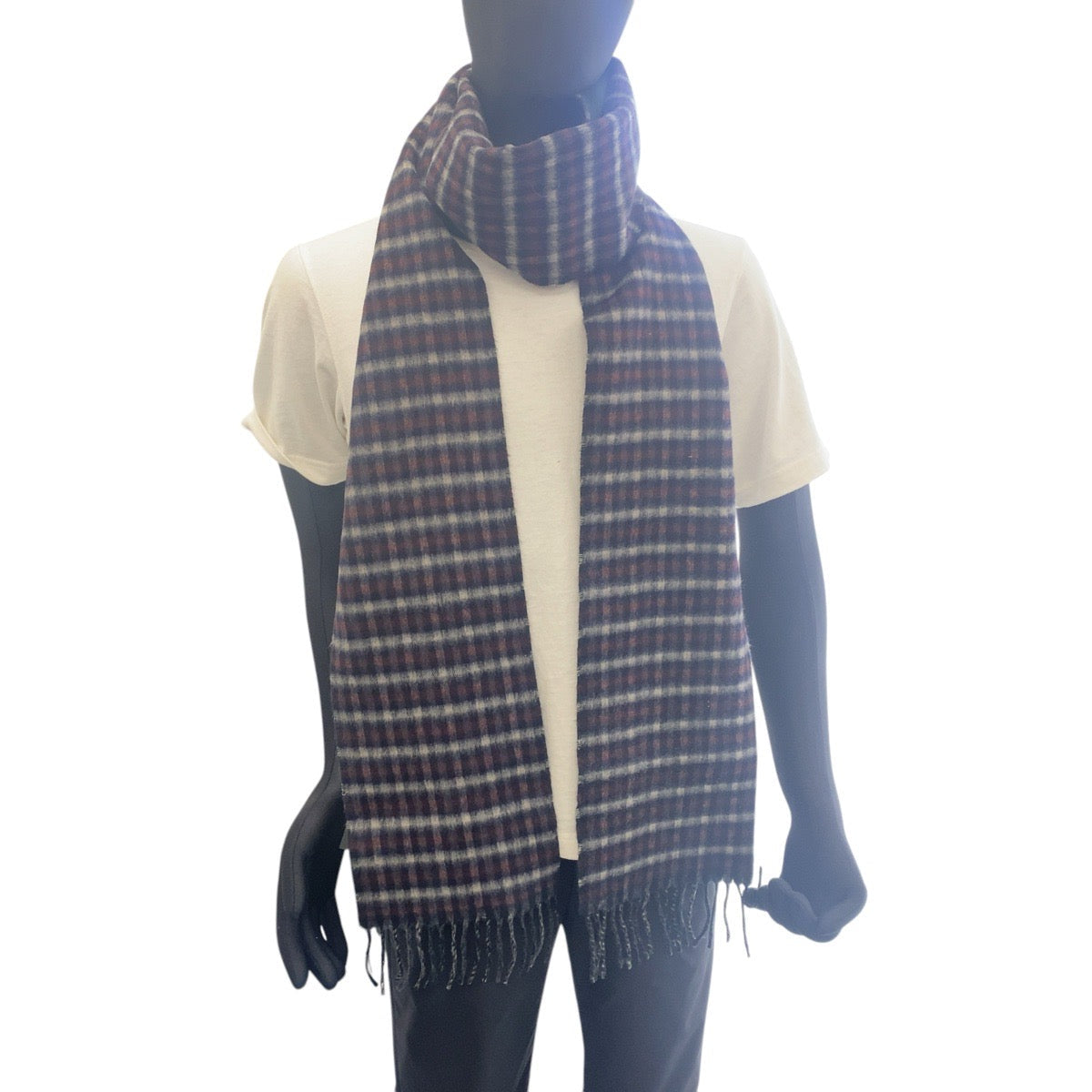 Gucci Scarf 429736 Wool Brown Green Multicolor Mens