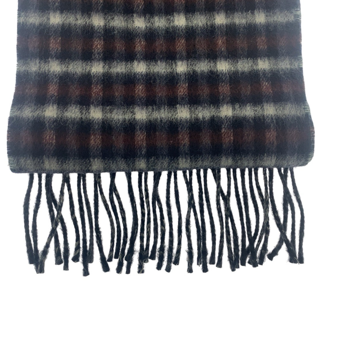Gucci Scarf 429736 Wool Brown Green Multicolor Mens