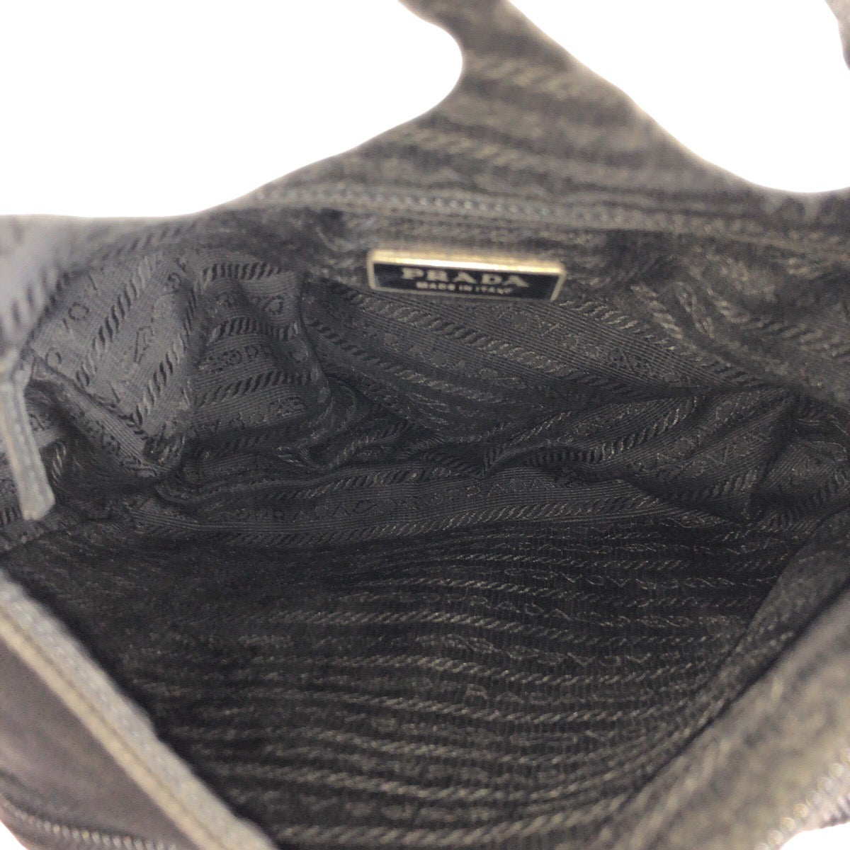 Prada Shoulder Bag Nylon, Leather Black Silvermetal Shoulder Bag Pochette Test Triangle With Logo