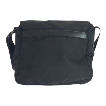 Prada Shoulder Bag Nylon, Leather Black Silvermetal Shoulder Bag Pochette Test Triangle With Logo