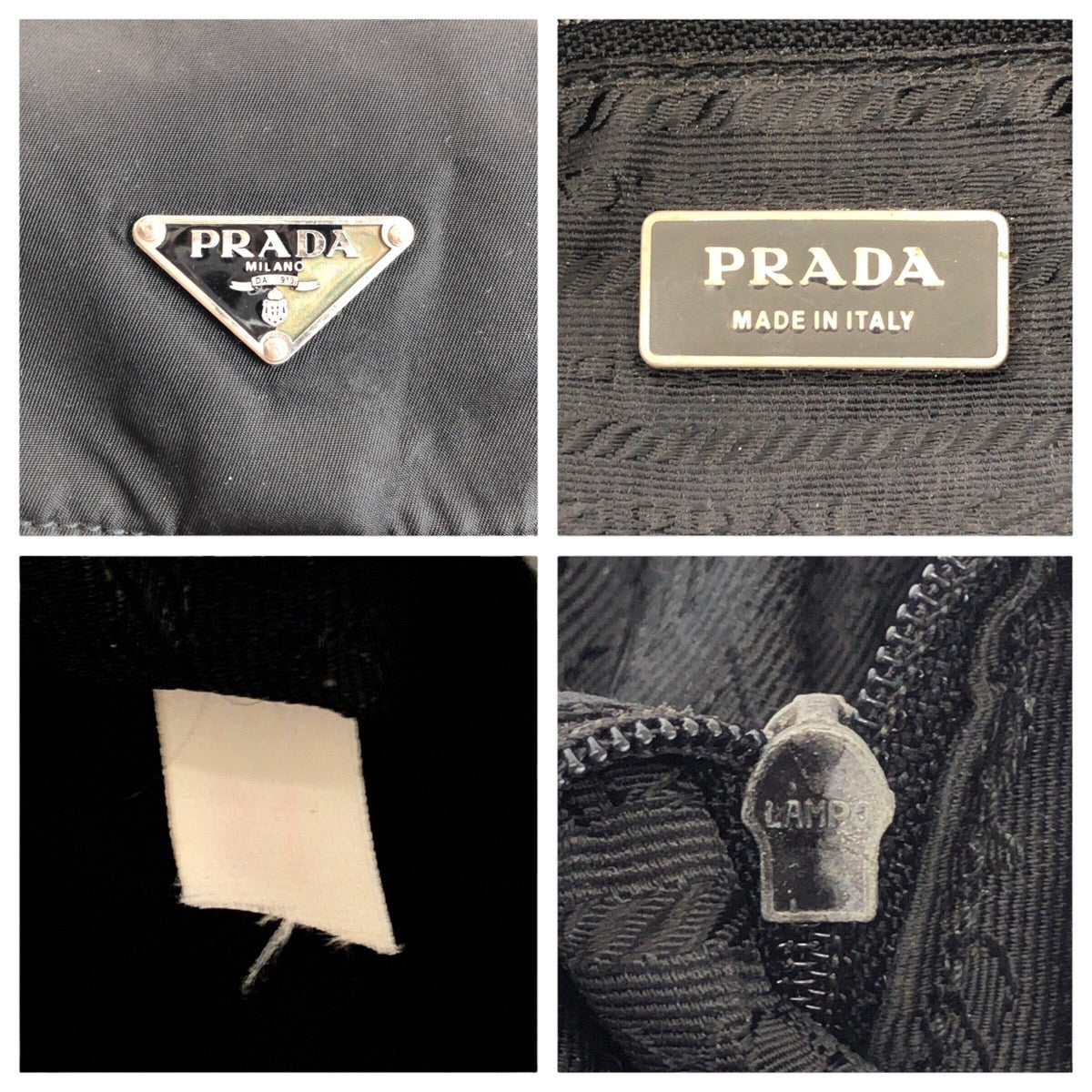 Prada Shoulder Bag Nylon, Leather Black Silvermetal Shoulder Bag Pochette Test Triangle With Logo