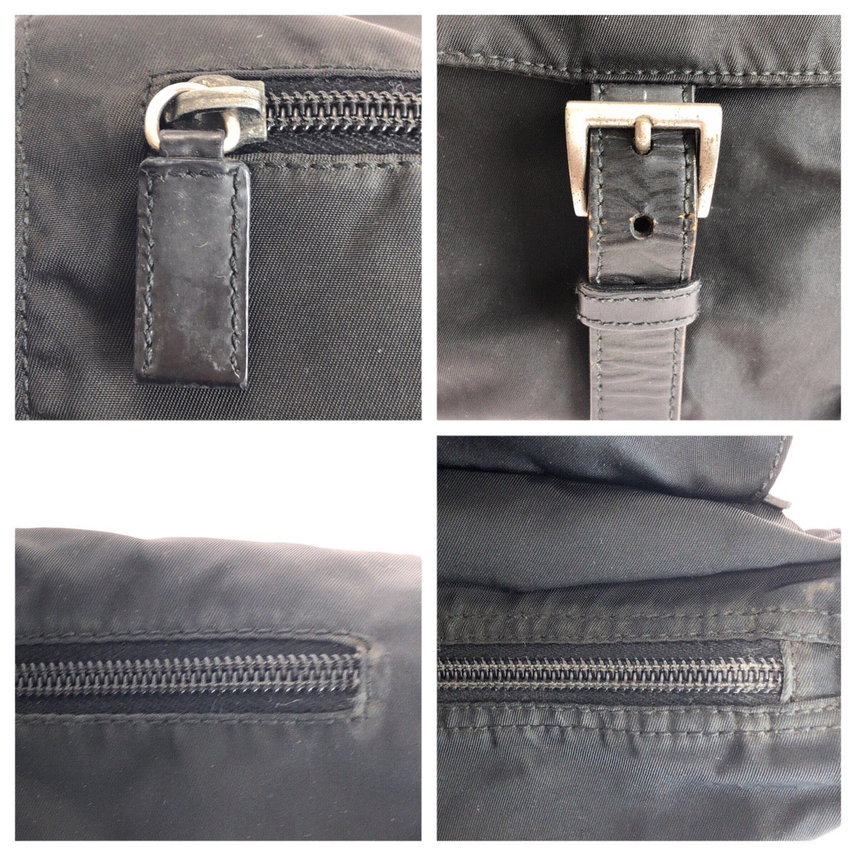 Prada Shoulder Bag Nylon, Leather Black Silvermetal Shoulder Bag Pochette Test Triangle With Logo