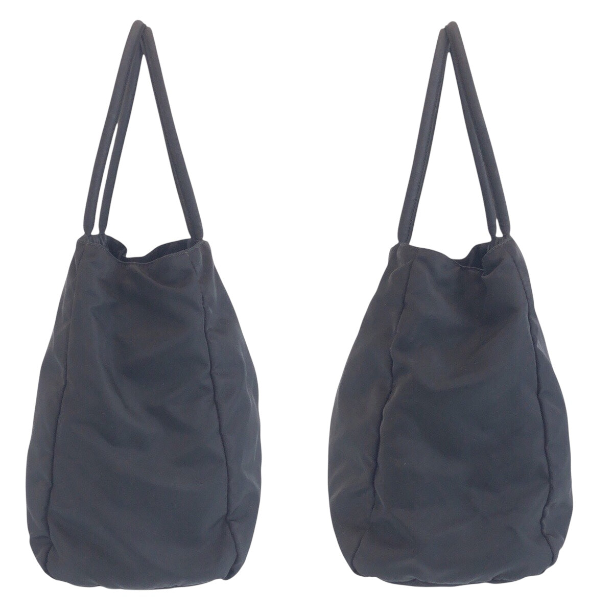 Prada Tote Bag Nylon Black Silvermetal Tote Bag Shoulder Bag Handbag Test Triangle With Logo Women