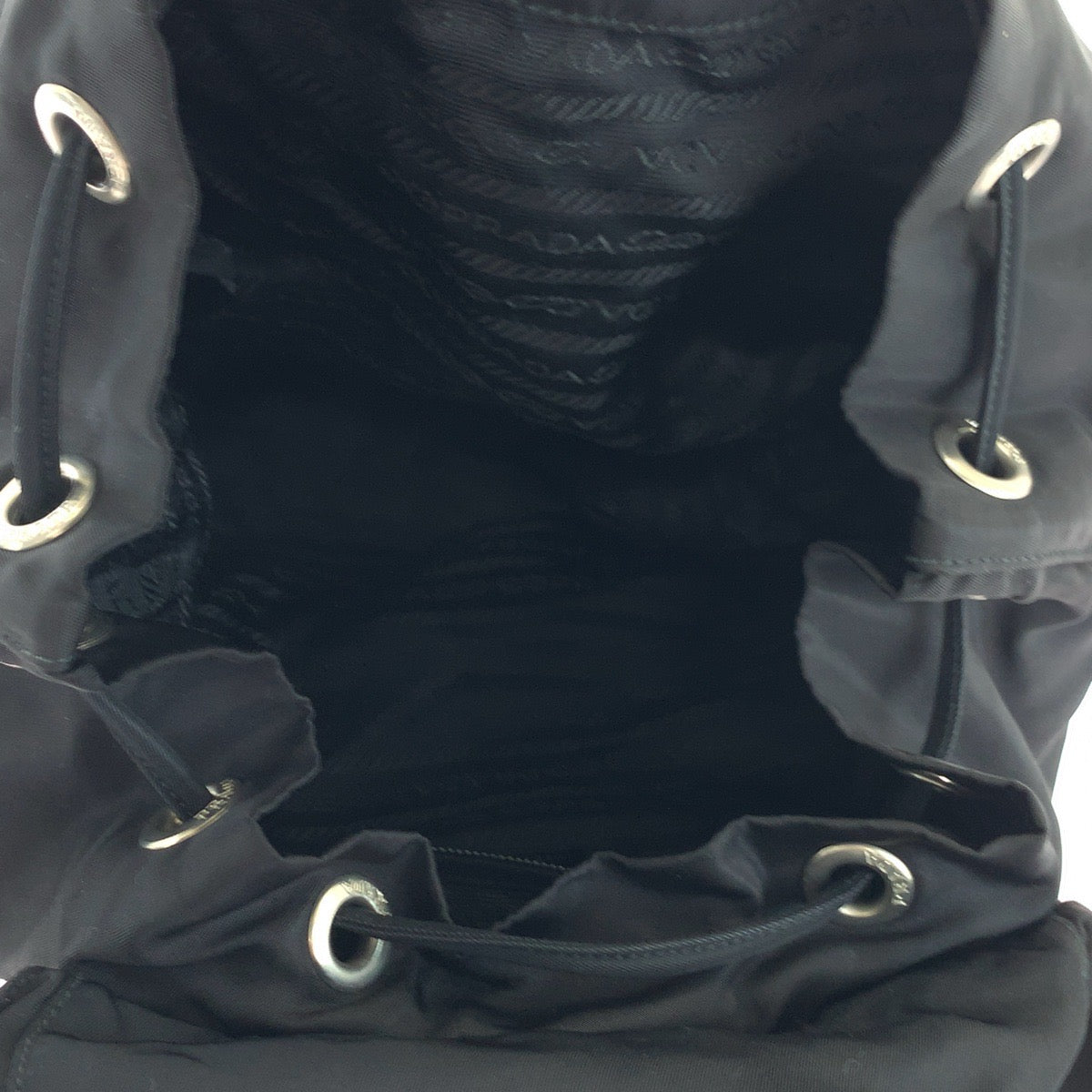 Prada Backpack Nylon Black Silvermetal Backpack Backpack Test Triangle With Logo Women
