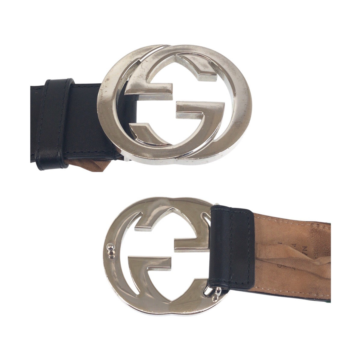 Gucci Belt 411924 Canvas, Leather Green Black Silvermetal Belts Unisex Sherry Line Interlocking