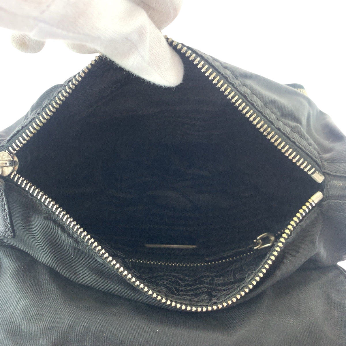 Prada Shoulder Bag Br2156 Nylon Black Brown Silvermetal One Shoulder Bag Test Triangle With Logo