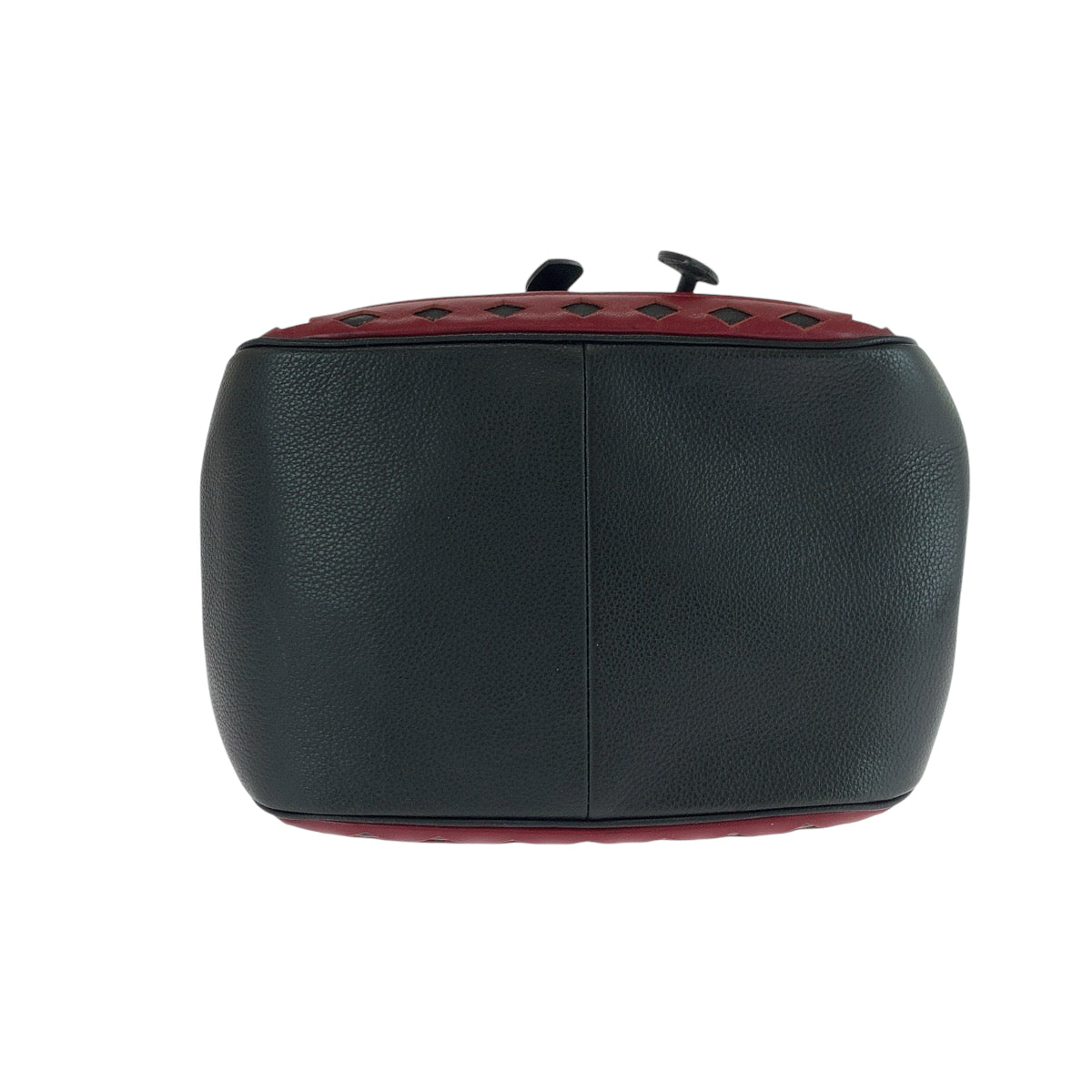 Yves Saint Laurent Shoulder Bag Leather Black Red Goldmetal Shoulder Bag Handbag Diamond Cut Women