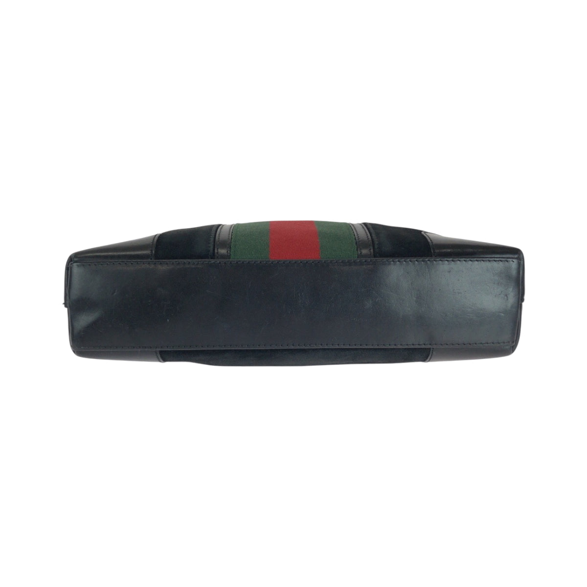 Gucci Shoulder Bag 33900 Suede, Leather Black Green Red Silvermetal One Shoulder Bag Sherry Line