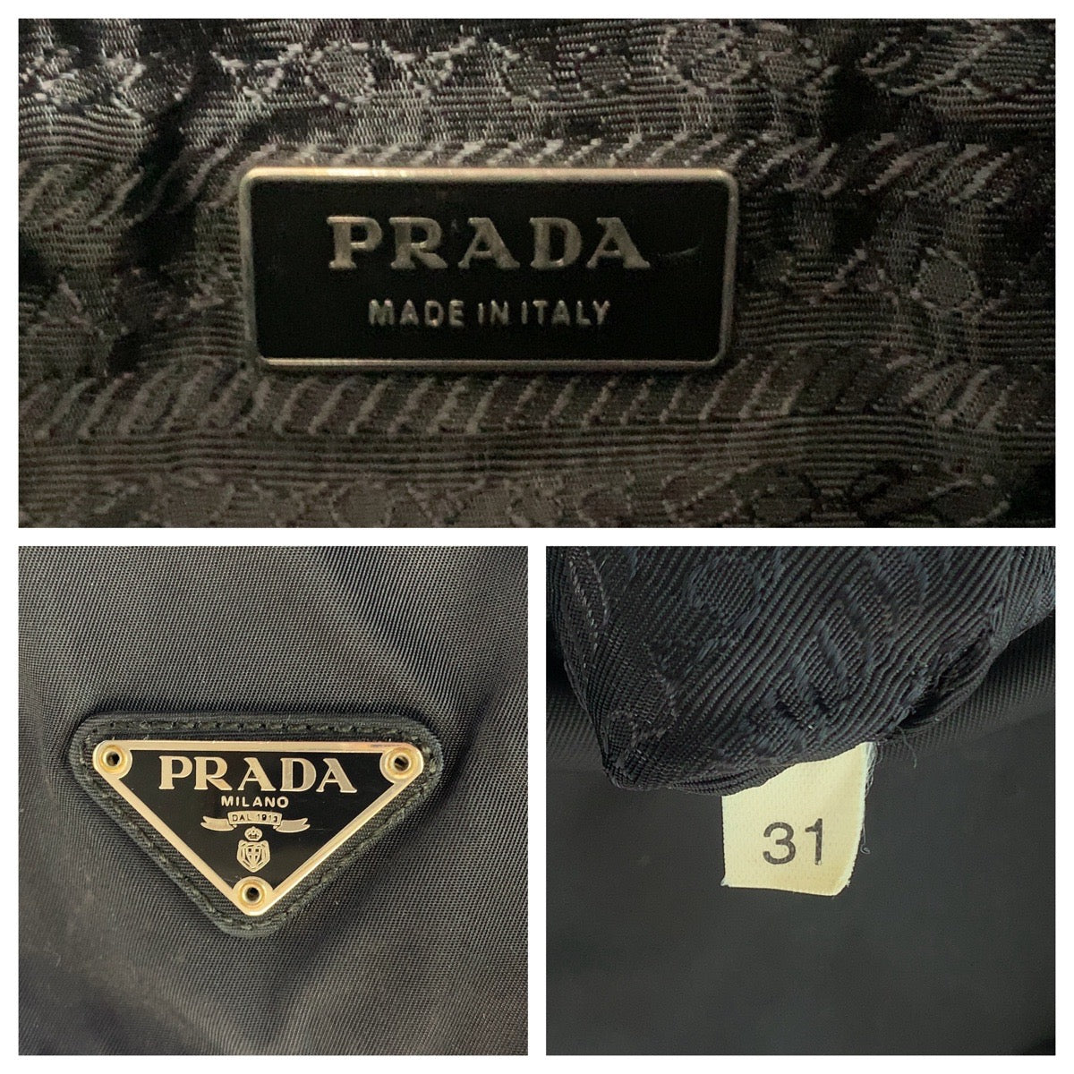 Prada Shoulder Bag 1Bd671 Nylon Black Silvermetal Shoulder Bag Messenger Bag Test Triangle With