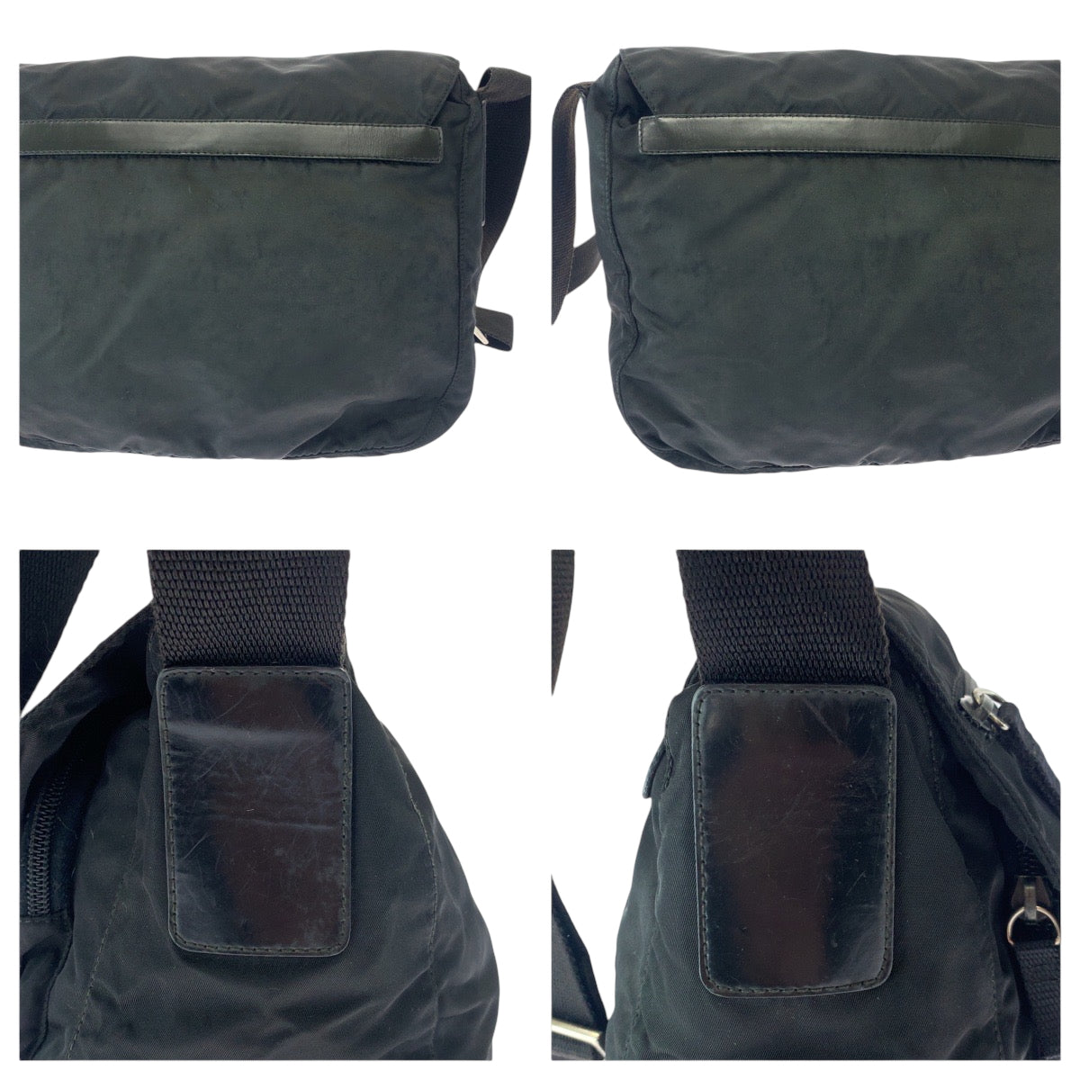 Prada Shoulder Bag 1Bd671 Nylon Black Silvermetal Shoulder Bag Messenger Bag Test Triangle With