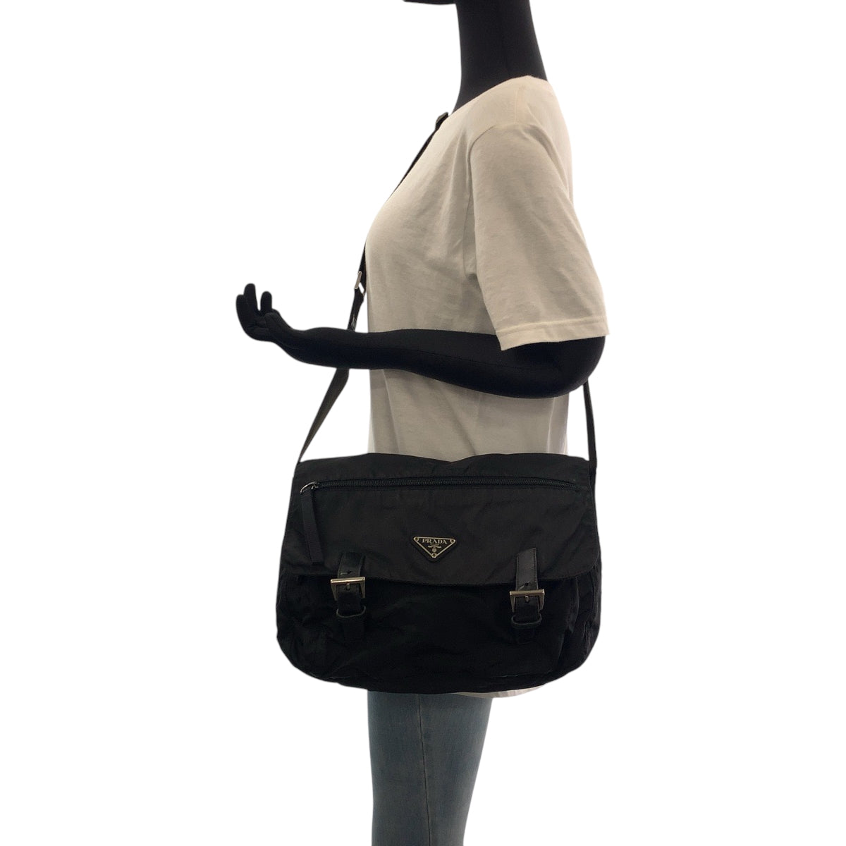 Prada Shoulder Bag 1Bd671 Nylon Black Silvermetal Shoulder Bag Messenger Bag Test Triangle With