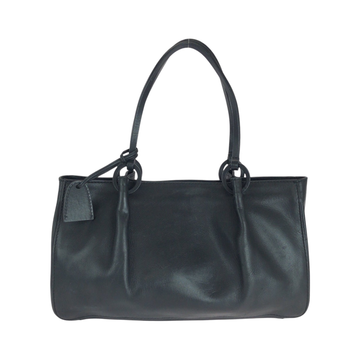 Gucci Tote Bag 94898 Leather Black Goldmetal Tote Bag Handbag Women