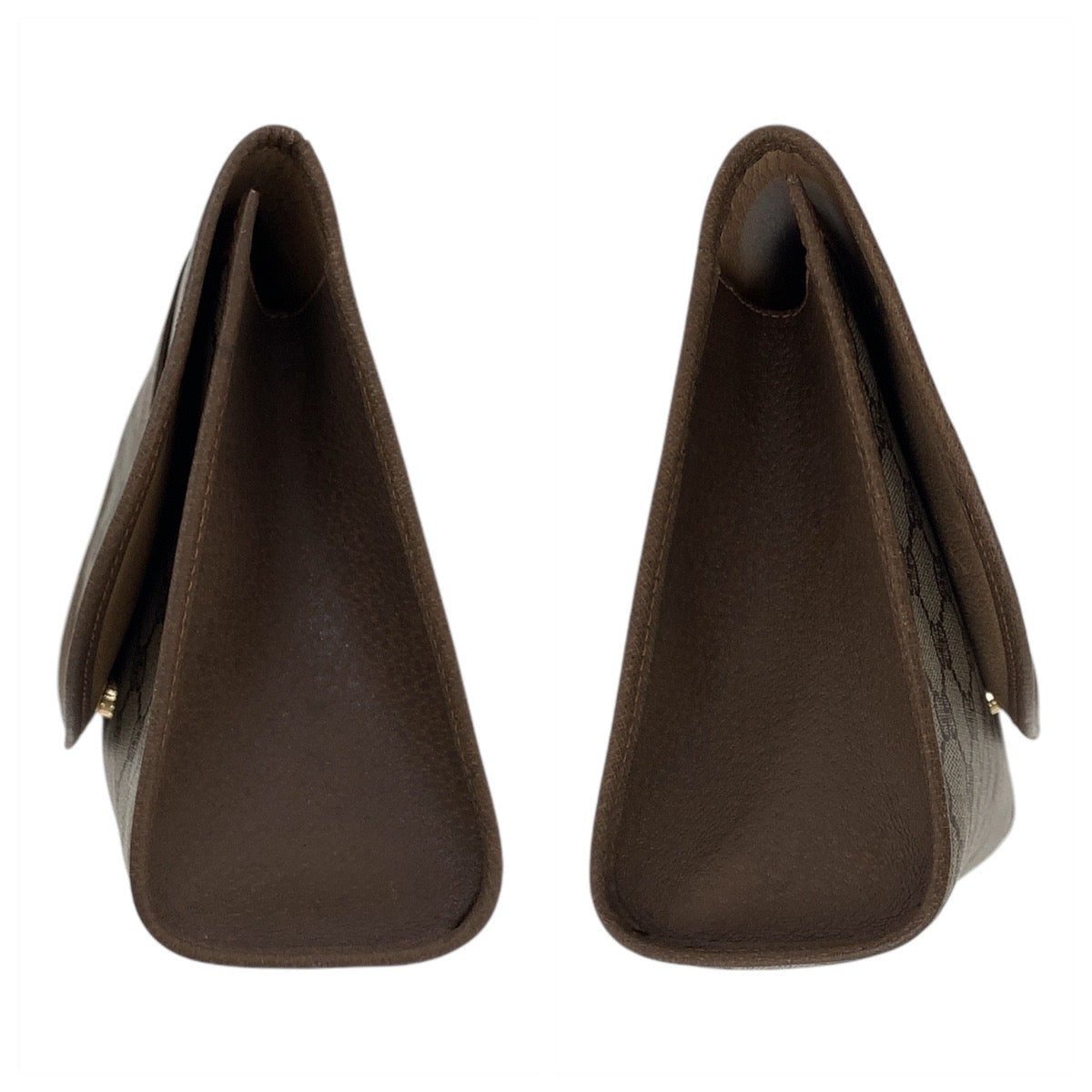 Gucci Clutch Bag 89 01 031 Gg Supreme Canvas, Leather Beige Brown Gold Metal Clutch Bag Sherry Line