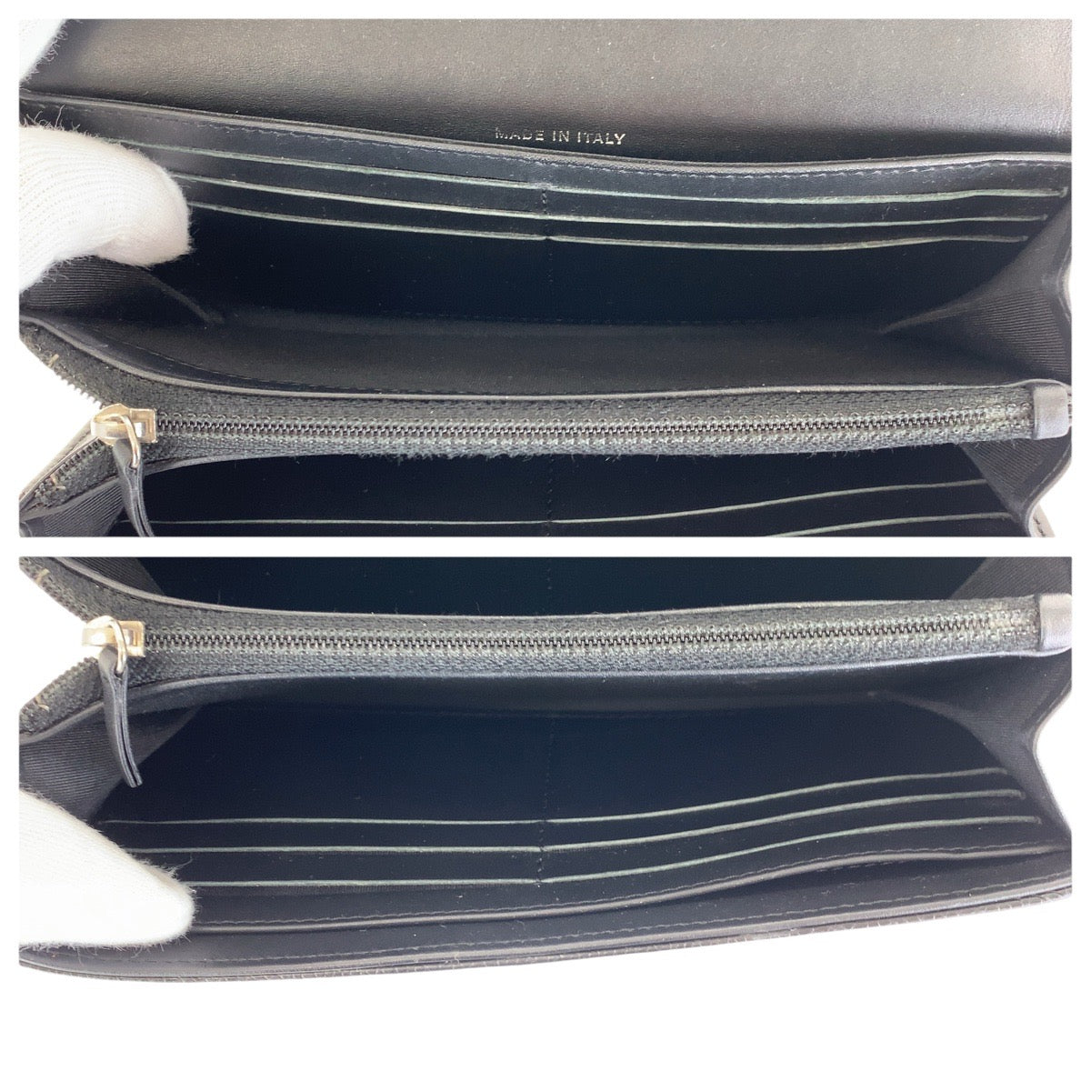 Chanel Long Wallet Purse Caviar Skin Black Coco Mark