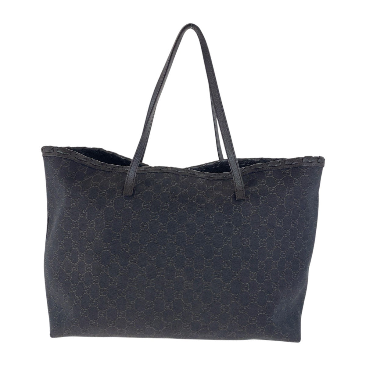 Gucci Tote Bag 354666 Gg Canvas Brown Silver Metal Tote Bag Handbag Unisex Women