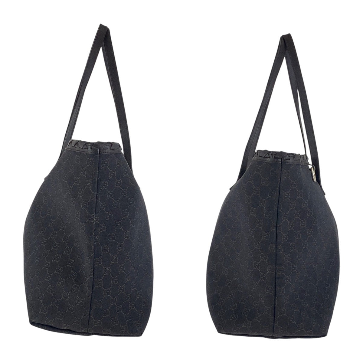 Gucci Tote Bag 354666 Gg Canvas Brown Silver Metal Tote Bag Handbag Unisex Women