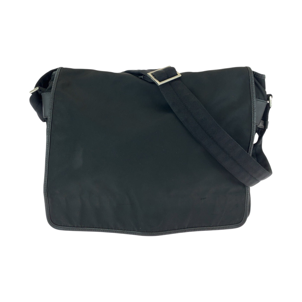 Prada Shoulder Bag V158 Nylon Black Silvermetal Shoulder Bag Messenger Bag Test Triangle With Logo