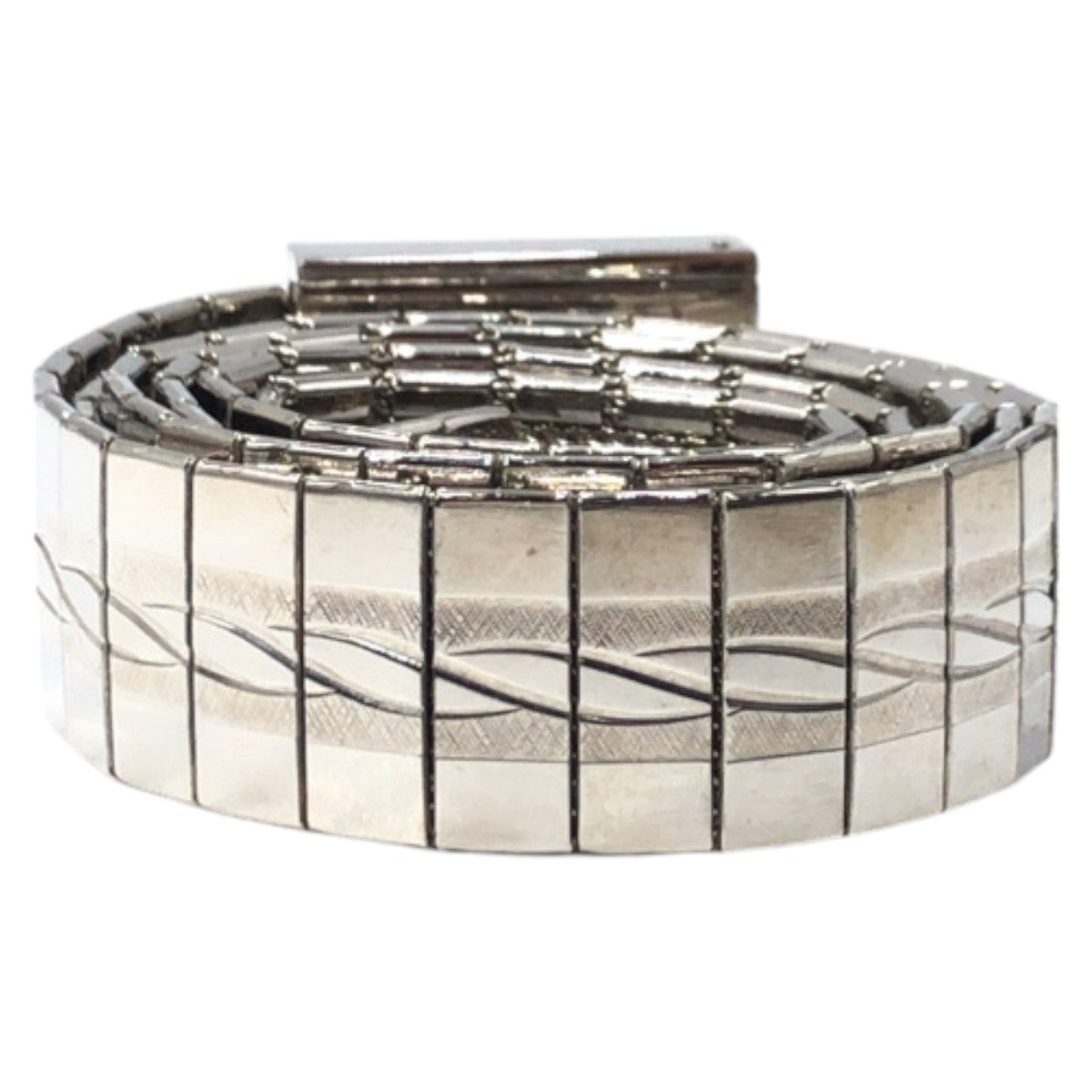 Chanel Belt Metal Silver Logo Women