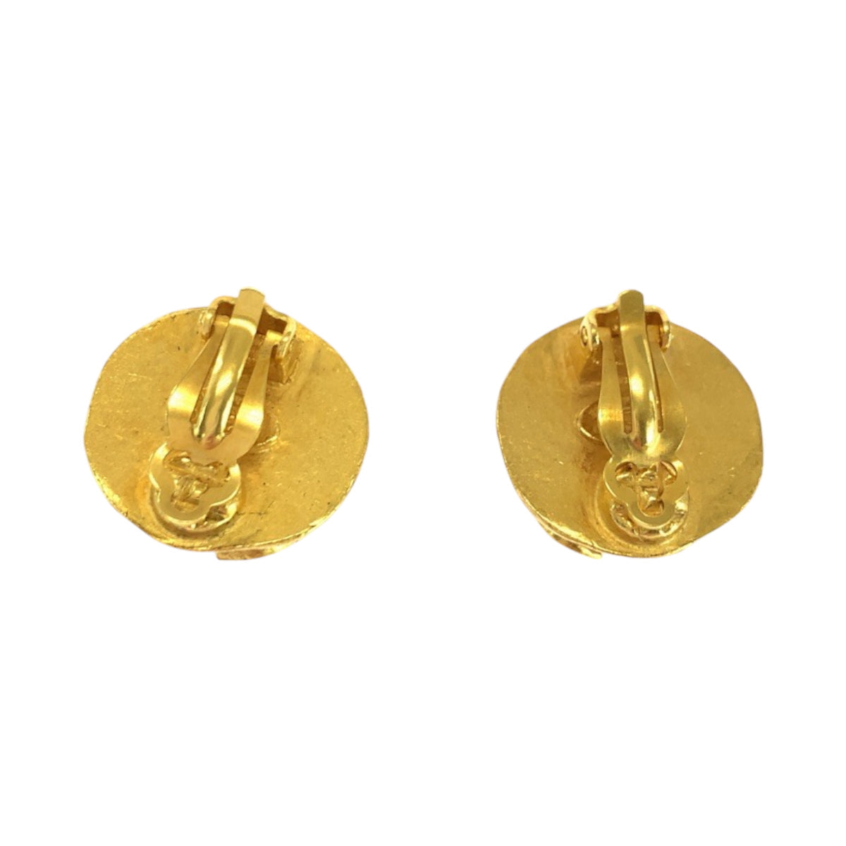 Chanel Earring Plating, Fake Pearl Gold White Earring Triple Coco Mark Faux Pearl Women