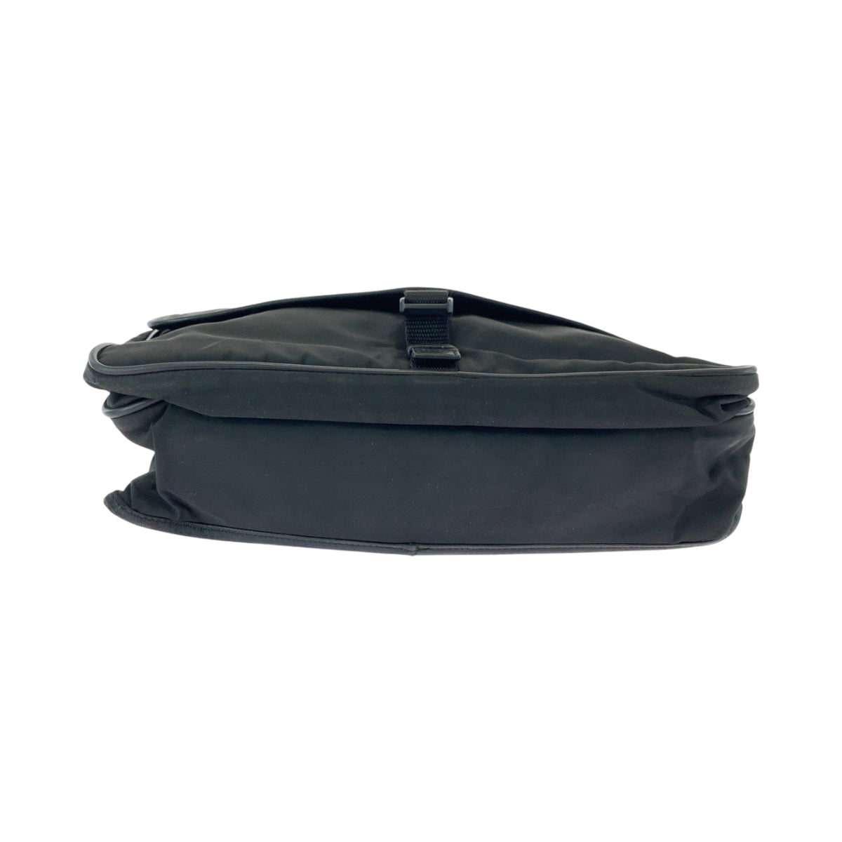 Prada Shoulder Bag V166 Nylon Black Silvermetal Shoulder Bag Messenger Bag Test Triangle With Logo
