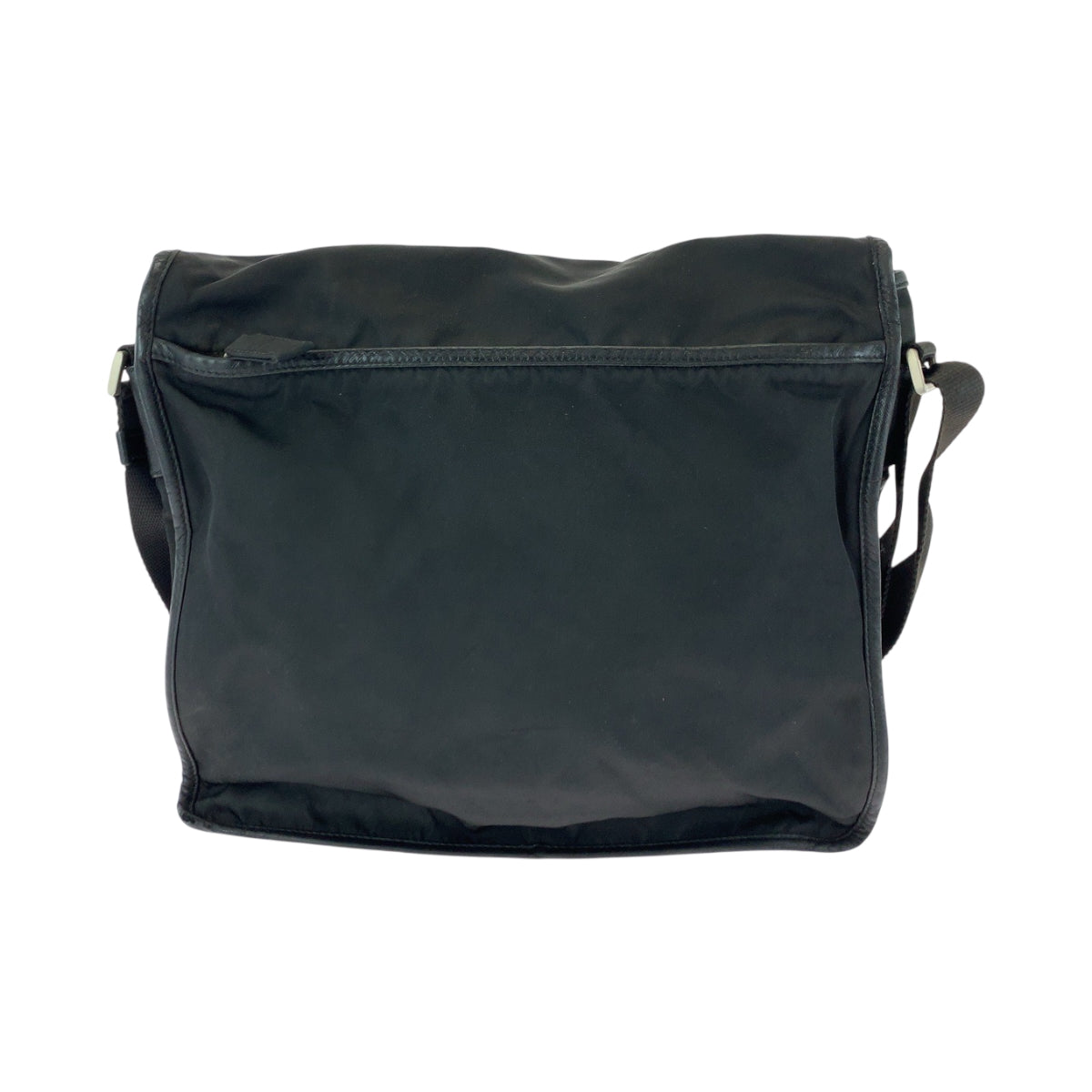 Prada Shoulder Bag V166 Nylon Black Silvermetal Shoulder Bag Messenger Bag Test Triangle With Logo
