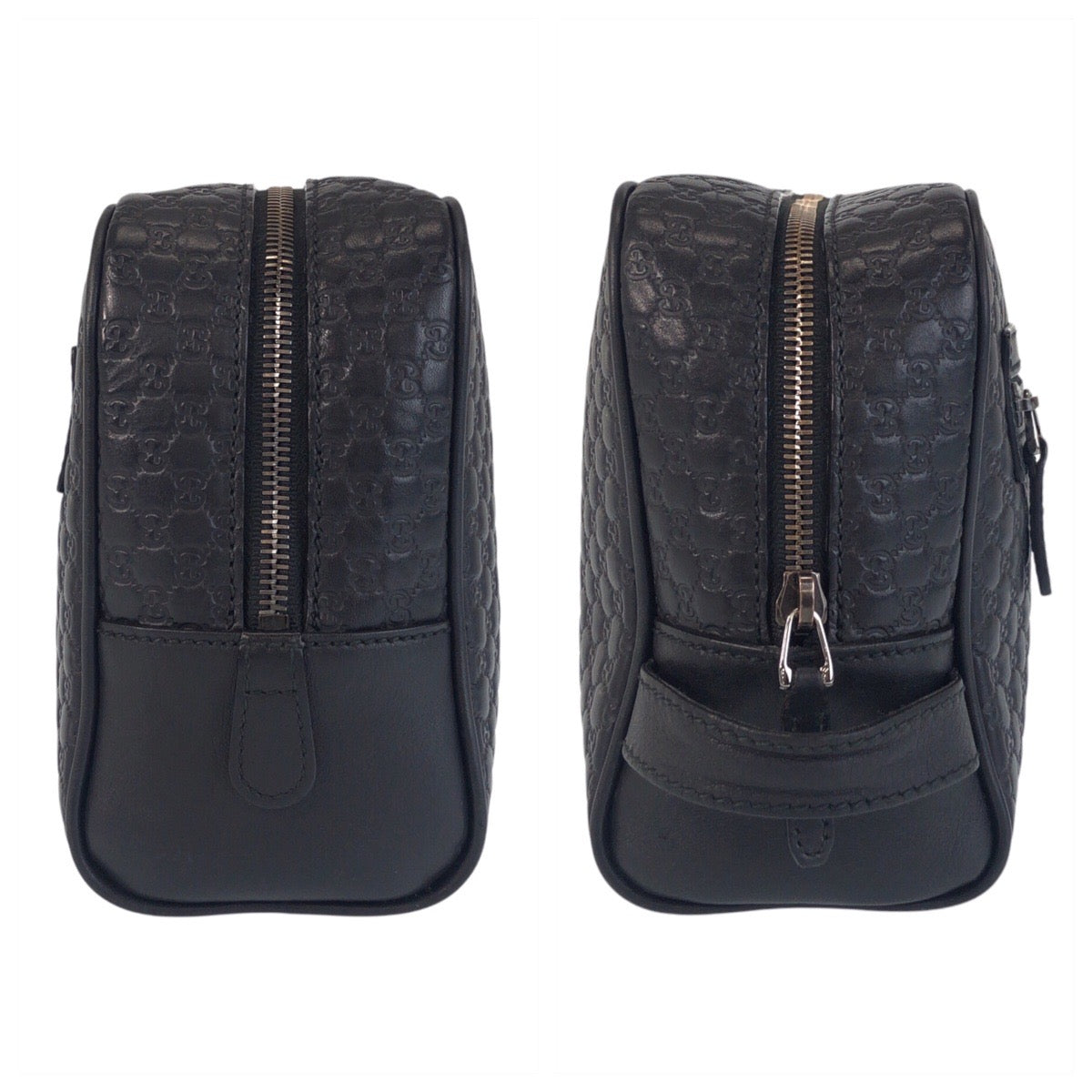 Gucci Business Bag 419775 Leather Black Black Business Bag Clutch Bag Micro Guccisima Mens