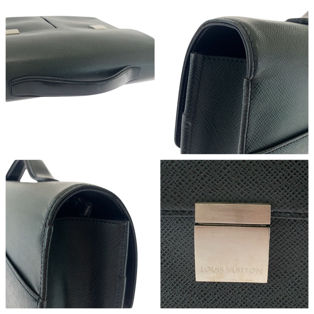Louis Vuitton Business Bag M30802 Taiga Ardoise Black Silvermetal Business Bag Handbag Taiga Kazan