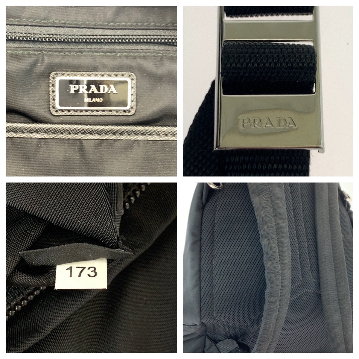 Prada Backpack 2Vz135 Nylon Black Black Multicolor Silvermetal Backpack Backpack Test Logo Patch