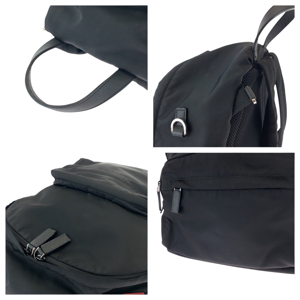 Prada Backpack 2Vz135 Nylon Black Black Multicolor Silvermetal Backpack Backpack Test Logo Patch