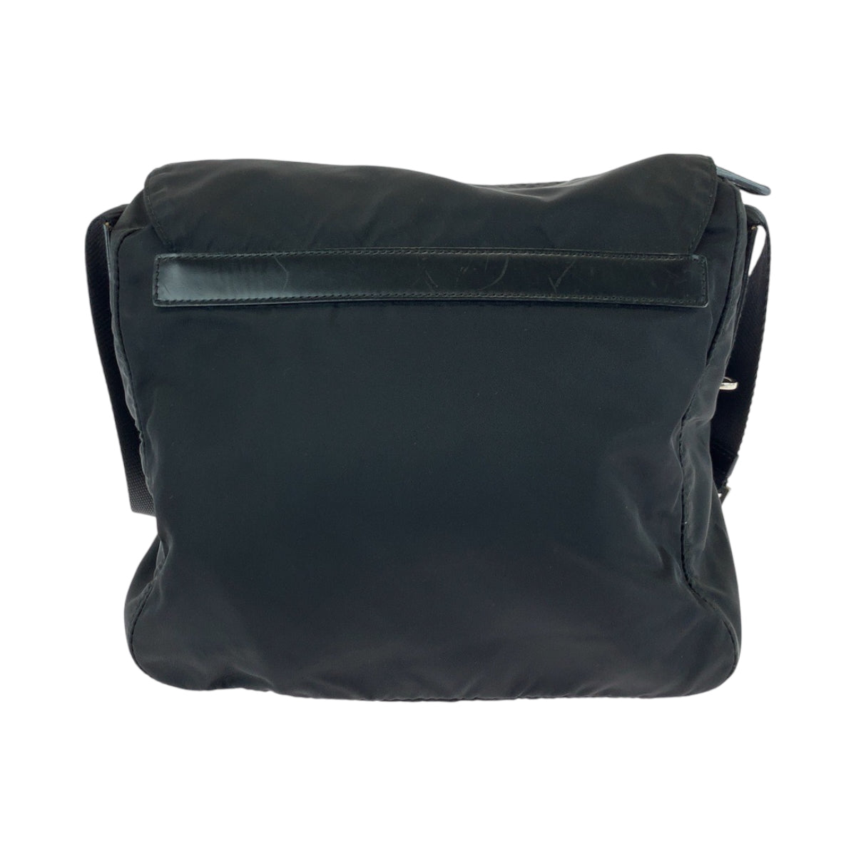 Prada Shoulder Bag Nylon Black Silvermetal Shoulder Bag Pochette Test Triangle With Logo Mens