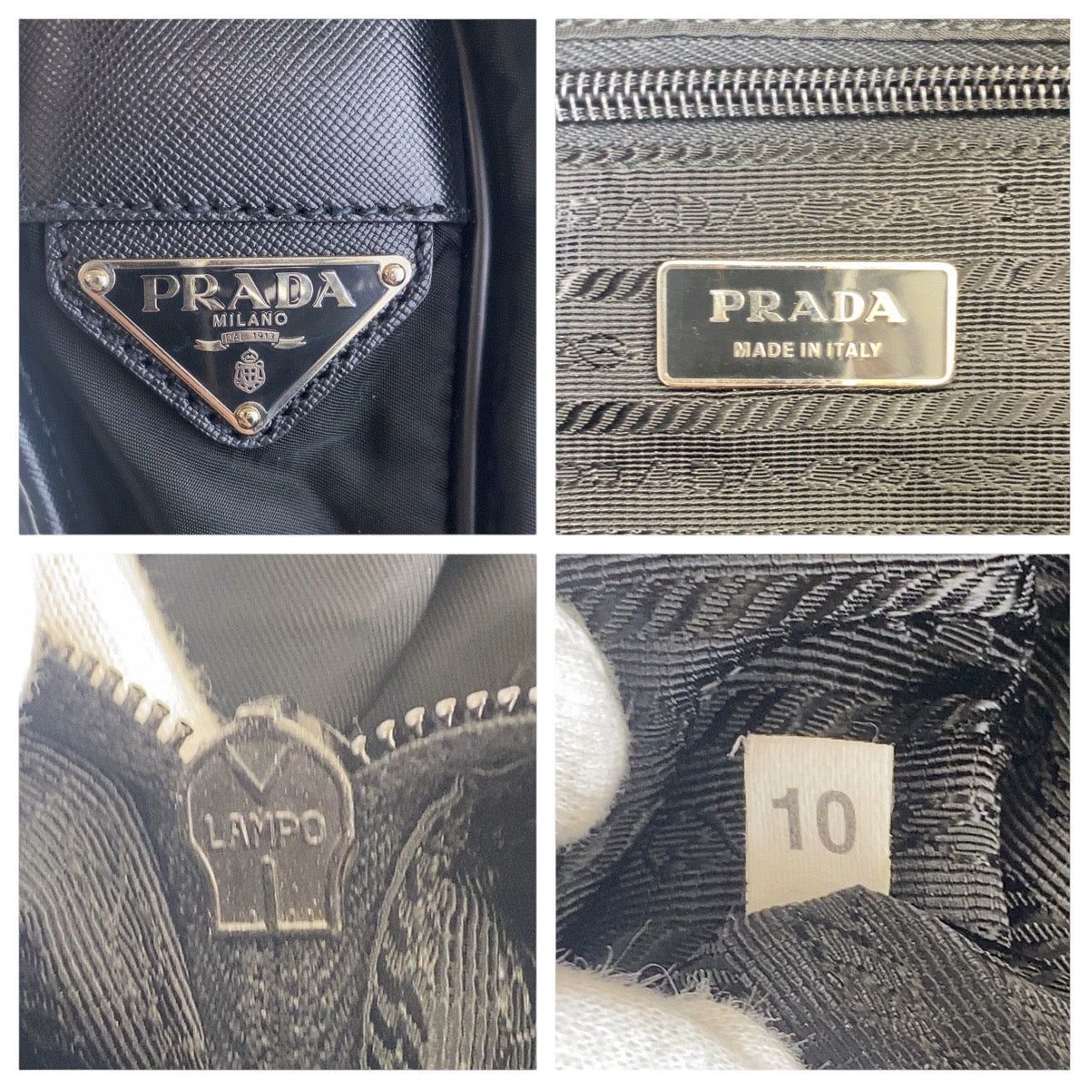 Prada Shoulder Bag Nylon Black Silvermetal Crossbody Shoulder Bag Messenger Bag Unisex Test