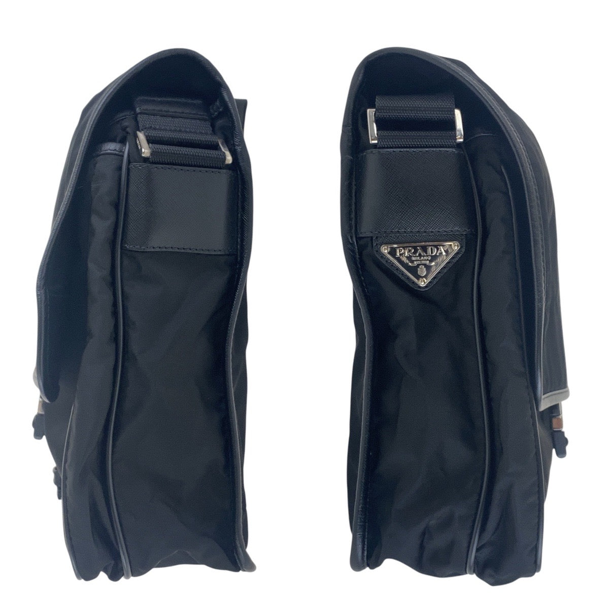 Prada Shoulder Bag Nylon Black Silvermetal Crossbody Shoulder Bag Messenger Bag Unisex Test