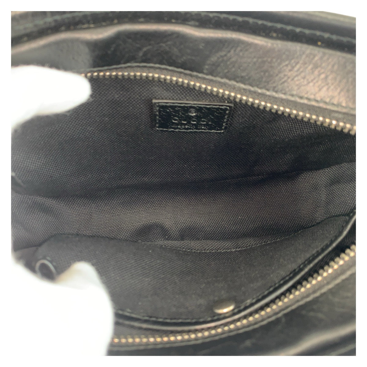 Gucci Shoulder Bag 696075 Canvas, Leather Black Silvermetal Shoulder Bag Pochette Unisex Jumbo Gg