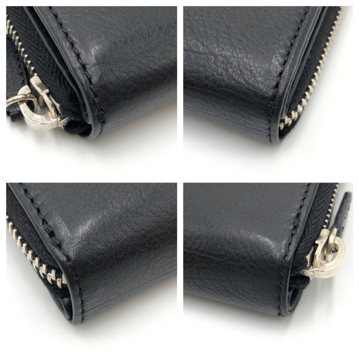 Miu Miu Bifold Wallet Leather Black Silvermetal Bifold Wallet Compact Wallet Women