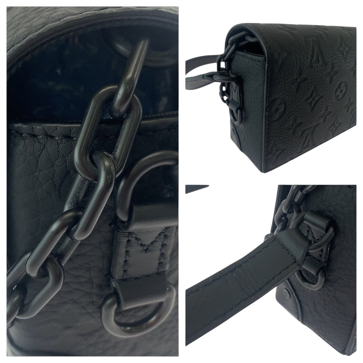 Louis Vuitton Shoulder Bag M81746 Leather Noir Black Black Metal Shoulder Bag Pochette Monogram