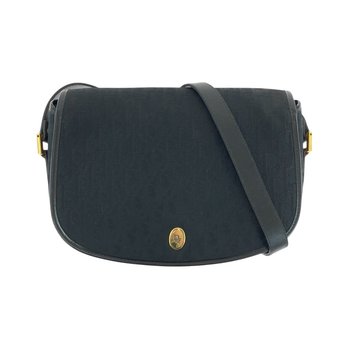 Dior Shoulder Bag Canvas, Leather Black Goldmetal Shoulder Bag Pochette Trotter Women