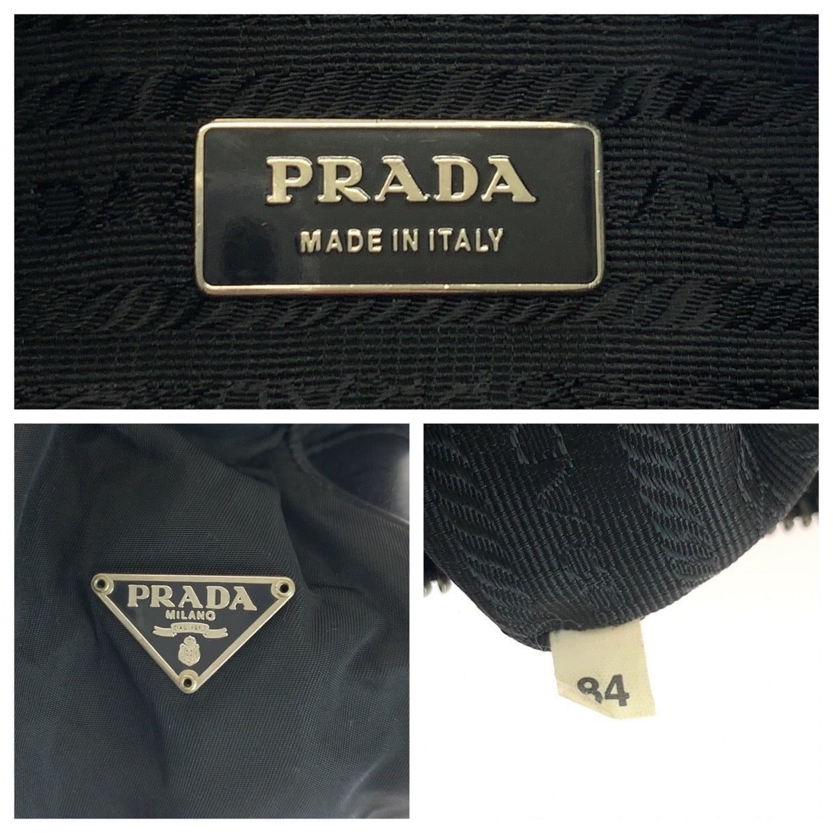 Prada Shoulder Bag Br0449 Nylon Black Silvermetal One Shoulder Bag Handbag Test Triangle With Logo