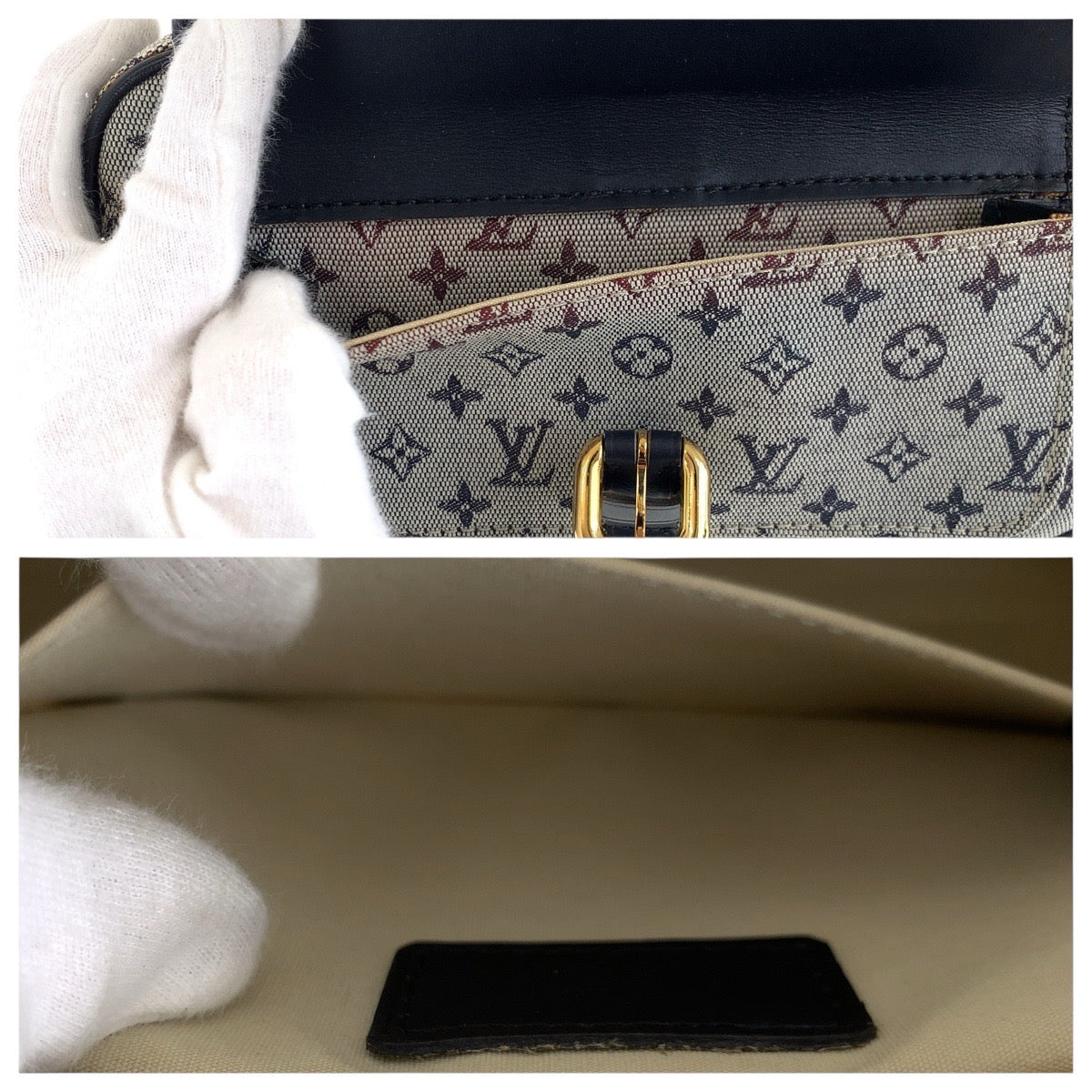Louis Vuitton Shoulder Bag M92217 Canvas, Leather Grey Black Gold Metal Shoulder Bag Pochette