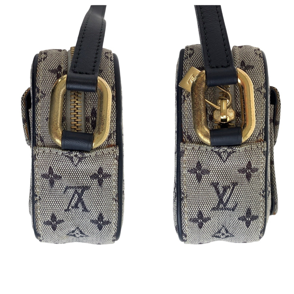 Louis Vuitton Shoulder Bag M92217 Canvas, Leather Grey Black Gold Metal Shoulder Bag Pochette