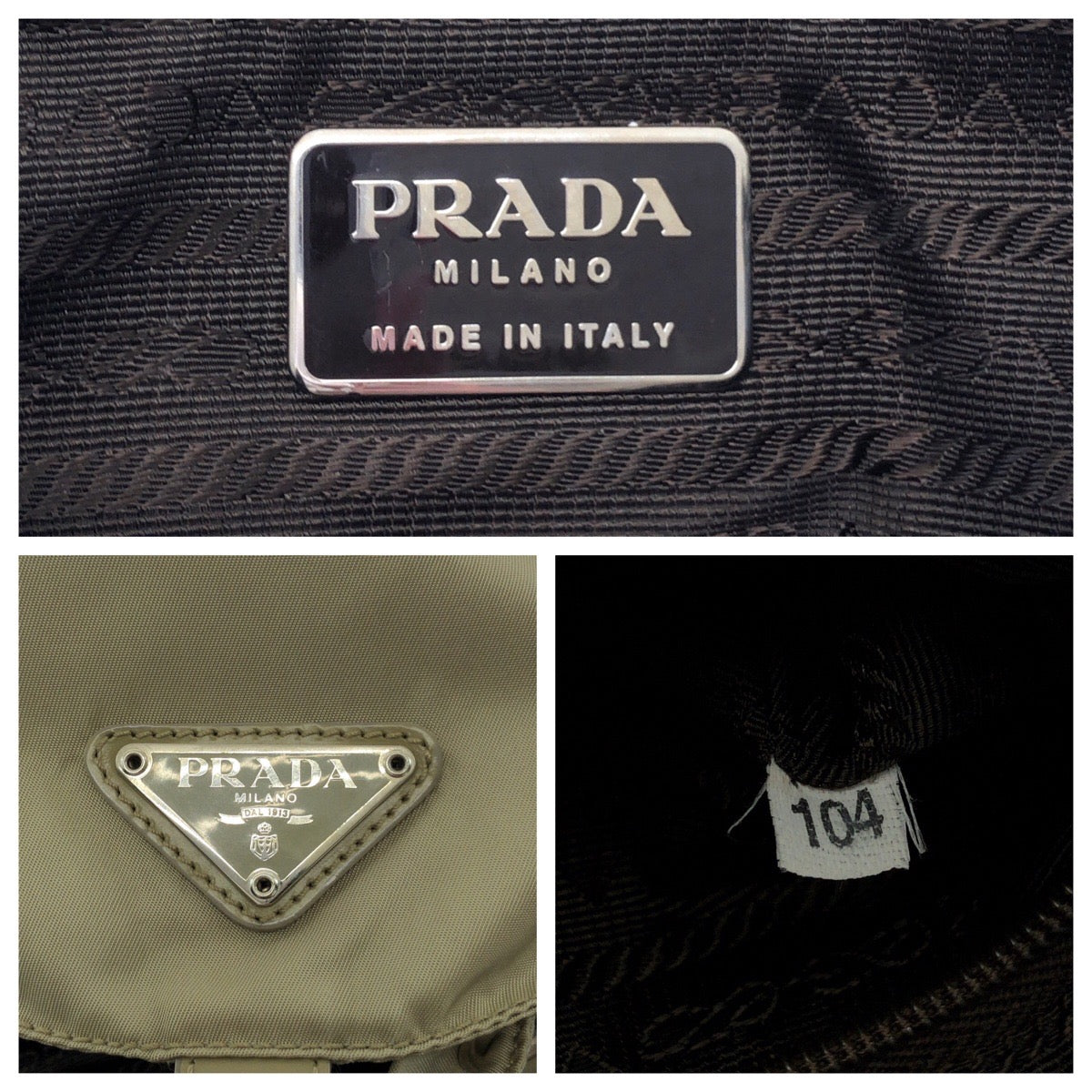 Prada Backpack Nylon Greige Silvermetal Backpack Backpack Test Triangle With Logo Women