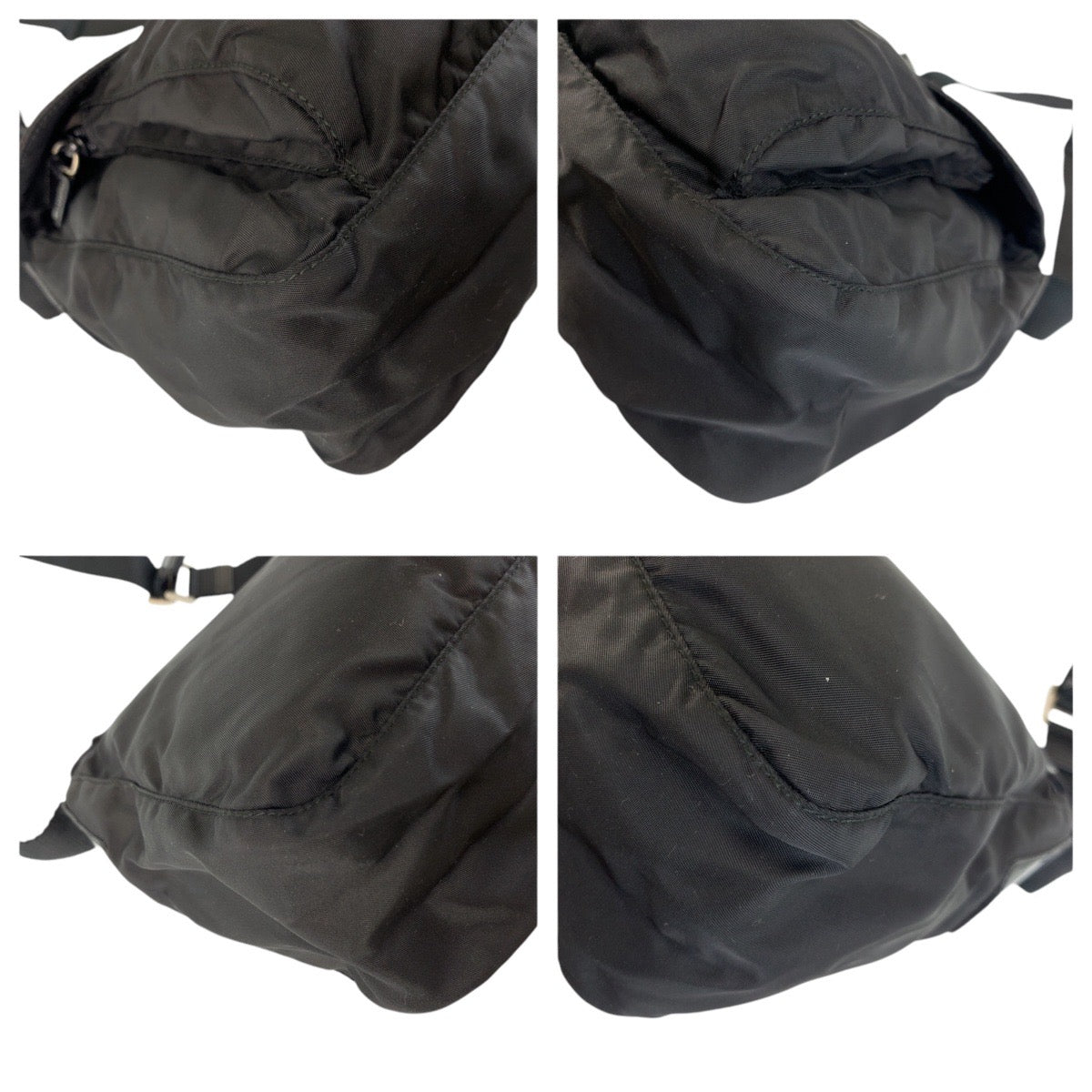 Prada Shoulder Bag Nylon, Leather Black Silvermetal Shoulder Bag Pochette Test Triangle With Logo