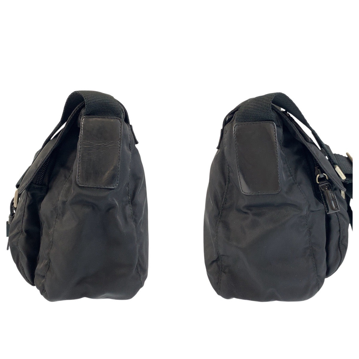 Prada Shoulder Bag Nylon, Leather Black Silvermetal Shoulder Bag Pochette Test Triangle With Logo