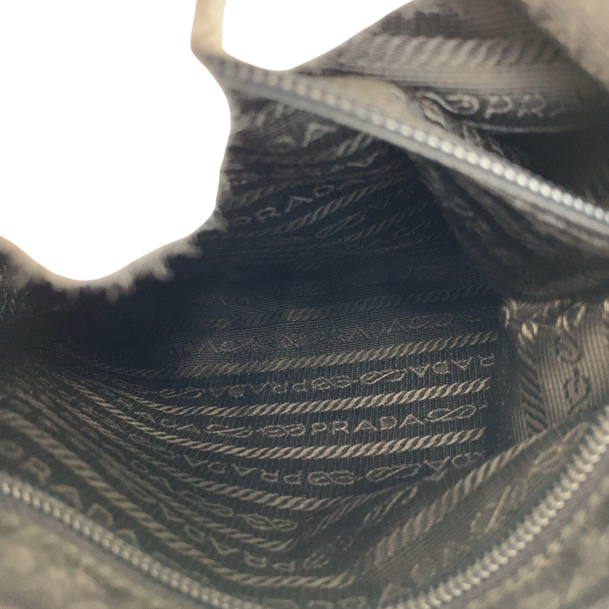 Prada Shoulder Bag Nylon, Leather Black Silvermetal Shoulder Bag Pochette Test Triangle With Logo