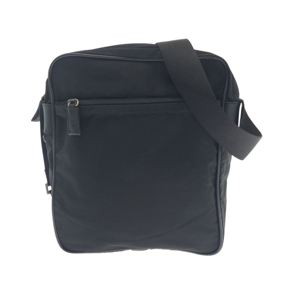 Prada Shoulder Bag V160 Nylon Black Silvermetal Shoulder Bag Pochette Test Triangle With Logo Mens