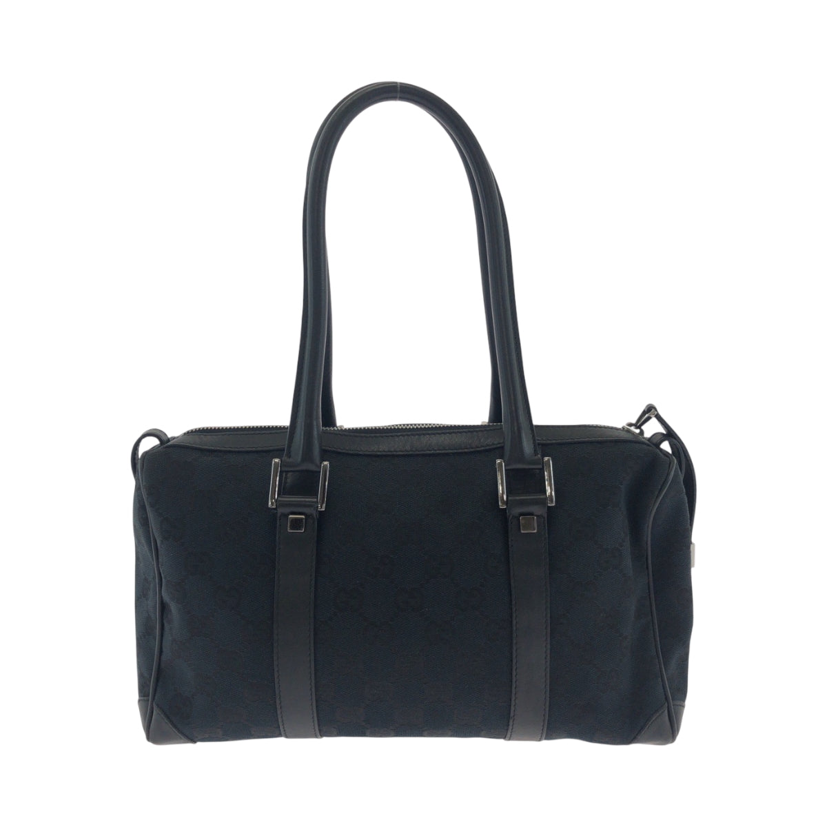 Gucci Handbag 000 0851 Gg Canvas Black Silvermetal Handbags Mini Boston Duffel Bag Women