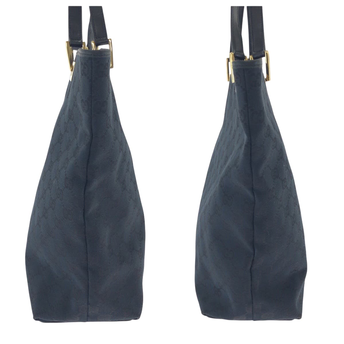 Gucci Tote Bag 002 1098 Gg Canvas Black Goldmetal Tote Bag Shoulder Bag Women