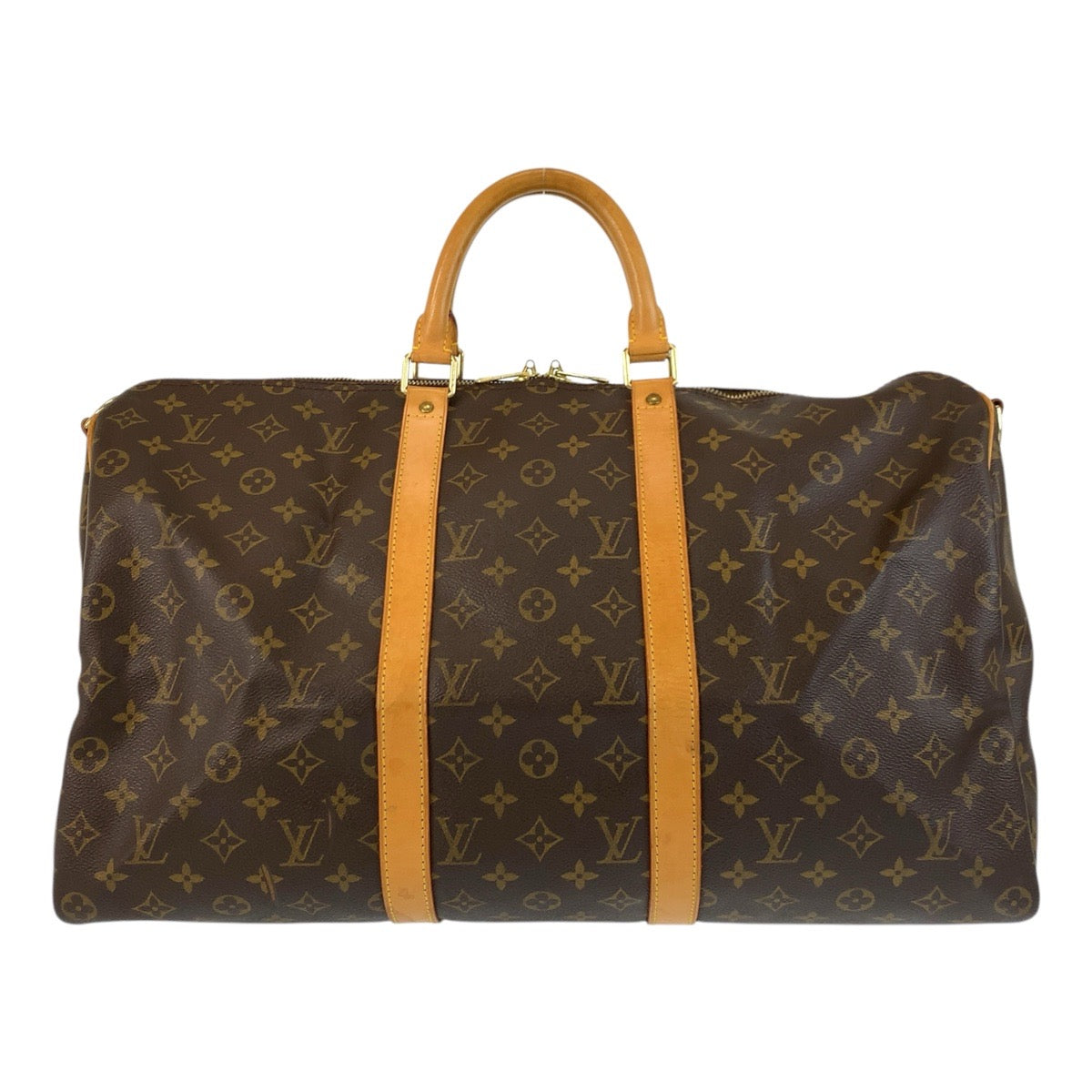 Louis Vuitton Boston Duffel Bag M41426 Pvc, Leather Brown Gold Metal Boston Duffel Bag Shoulder Bag