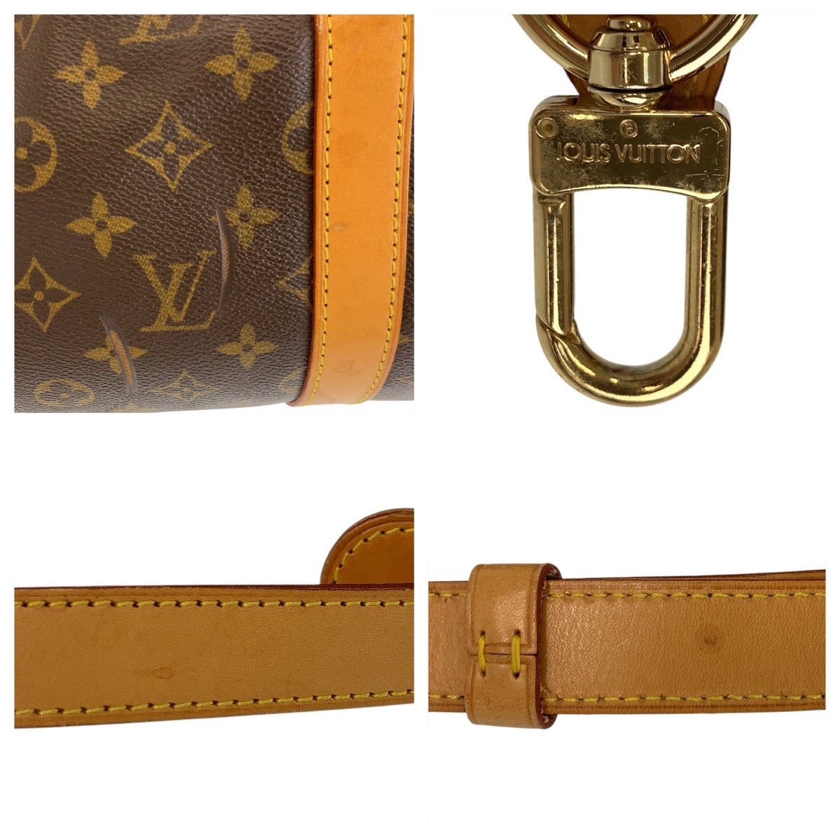 Louis Vuitton Boston Duffel Bag M41426 Pvc, Leather Brown Gold Metal Boston Duffel Bag Shoulder Bag