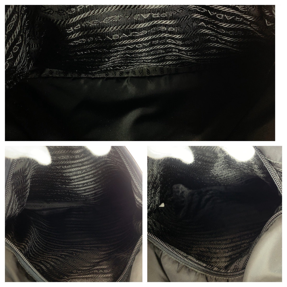 Prada Shoulder Bag Nylon, Leather Black Silvermetal Shoulder Bag Messenger Bag Test Triangle With