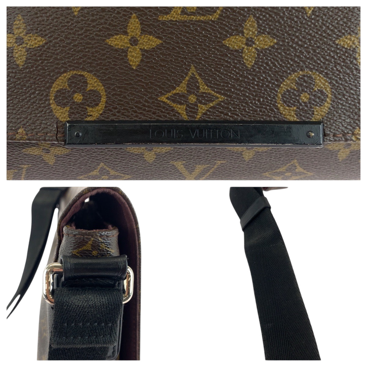 Louis Vuitton Shoulder Bag M40935 Pvc Brown Black Silvermetal Shoulder Bag Monogram Macasa District